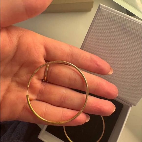 Mejuri Oversized Thin Hoop Earrings - Picture 3 of 5